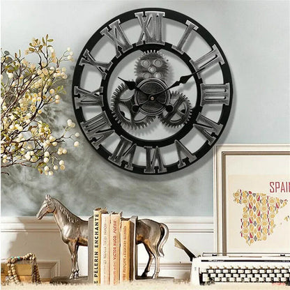 Wall Clock - Retro Industrial Style
