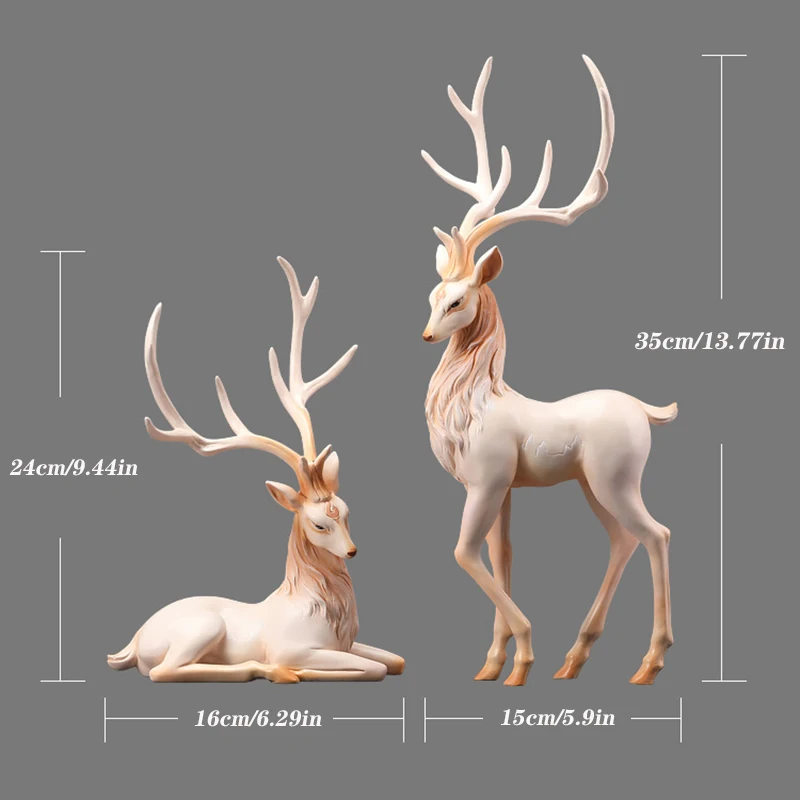 Elegant Resin Deer Ornament
